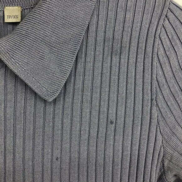 Twik by Simons Light Periwinkle Short Sleeve Zip Up Crop Top XS - Picture 4 of 16